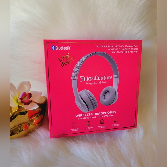 🩷🩷JUICY COUTURE BLING BLUETOOTH WIRELESS HEADPHONES🩷🩷 - Picture 1 of 6